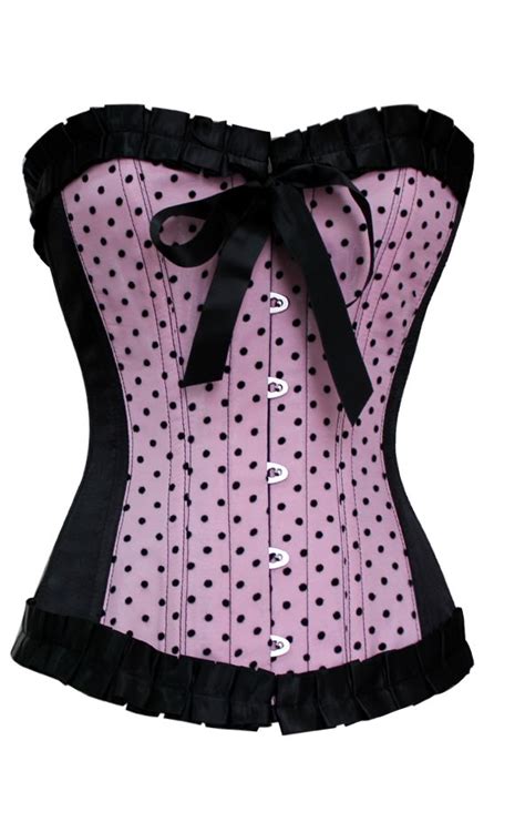 Pink Polka Dot Corset Burlesque Outfit Pink Corset Corsets And Bustiers