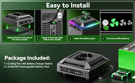 Cooling Fan For Xbox Series X Console With Rgb Light