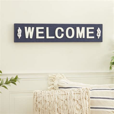Gracie Oaks Wood And Metal Welcome Sign Wall Décor Wayfair