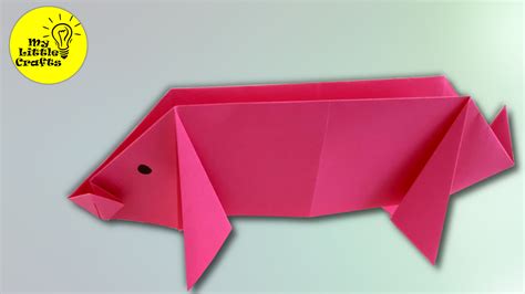 Origami Pig How To Make A Paper Pig My Little Crafts