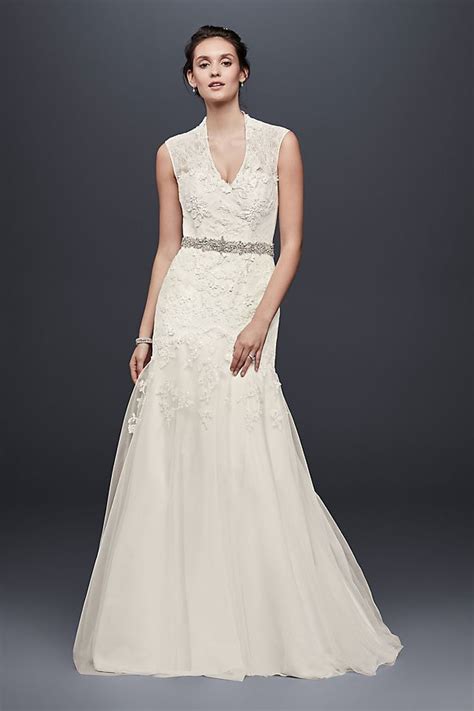 Melissa Sweet Corded Lace Cap Sleeve Wedding Dress Davids Bridal