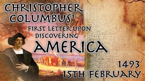 Christopher Columbus First Letter After Discovery Of America 1493