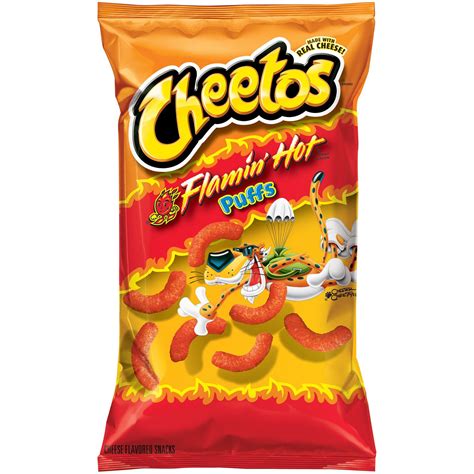 Buy Chester S Cheetos Flamin Hot Puffs Cheese Flavored Snacks 8 Oz Online At Desertcart India
