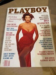 Playboy January Anniversary Joan Severance Peggy Mcintaggart Andy