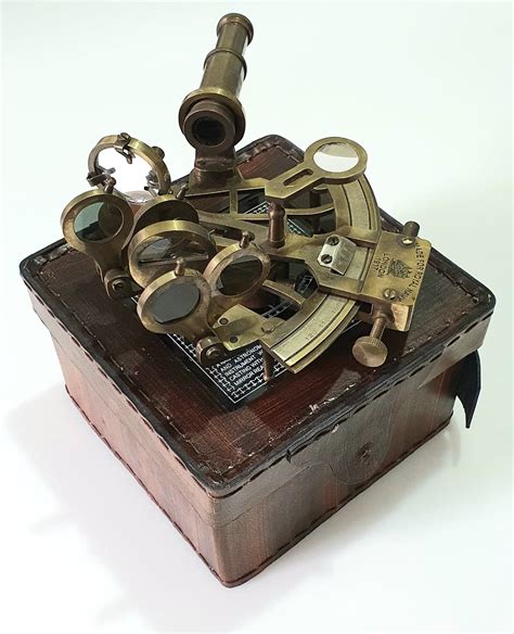 antique brass sextant navigation nautical marine etsy