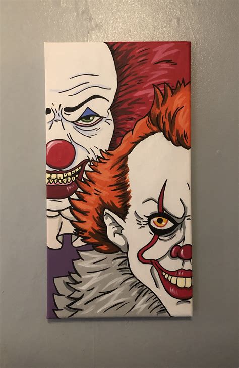 Pennywise Duo Canvas Halloween Canvas Paintings Art Inspiration