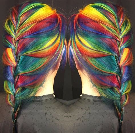 Rainbow French Braid By Ursula Goff Pulp Riot Make Up Art Crazy