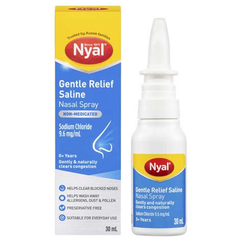 Nyal Gentle Relief Saline Nasal Spray 30ml Nyal