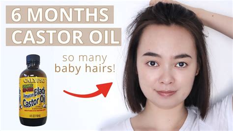 Ordinarily, most people experience hair growth at a rate of half an inch a month. Castor Oil 6-Months Update - Baby Hairs 🙀 + Adding ...