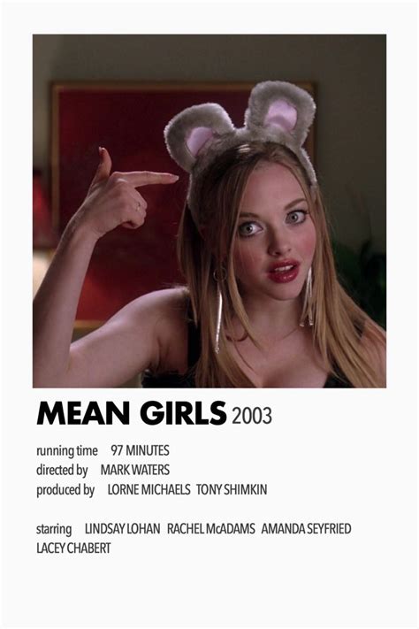 Mean Girls Mean Girls Movie Posters Minimalist Minimalist Movie Poster