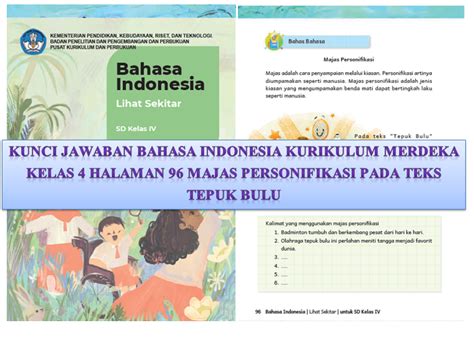 Kunci Jawaban Bahasa Indonesia Kurikulum Merdeka Kelas 4 Halaman 96