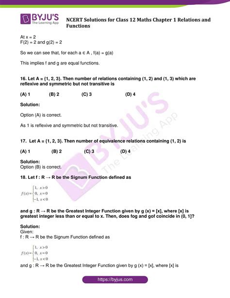 Ncert Solutions For Class 12 Maths Chapter 1 Relations And Functions