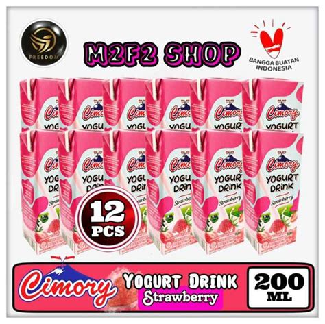 Promo Yogurt Cimory Drink Strawberry Kotak UHT Stroberi 200 Ml