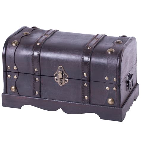 Small Pirate Style Wooden Treasure Chest