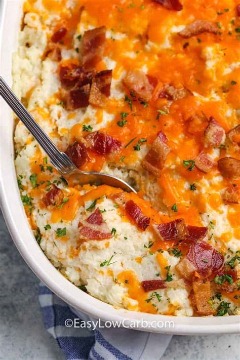 You will certainly not miss those. Loaded Cauliflower Casserole {Perfect Keto Side Dish} - Easy Low Carb