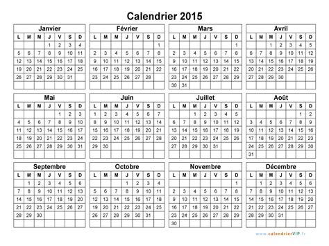 Calendrier 2015 à Imprimer Gratuit En Pdf Et Excel