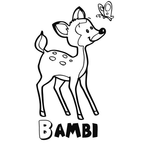Dibujo De Bambi Para Imprimir Y Colorear