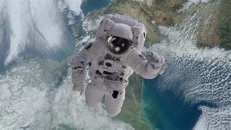 Astronaut In Outer Space Slowly Drifting Stock Motion Graphics Sbv