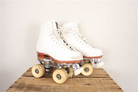 Vintage Roller Skates White Retro Skates Vintage Roller