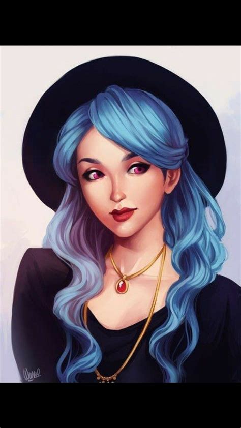 Pin By Bubble Gum On Bleh Digital Art Girl Art Girl Blue Haired Girl