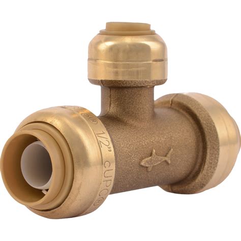 Brass Push To Connect Reducing Tees Sharkbite Fittings Metalworks