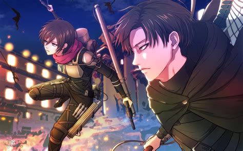 Wallpaper Mikasa Ackerman Attack On Titan Shingeki No Kyojin Levi