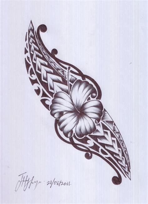 Beautiful tribal flower tattoo designs. Love this Hawaiian tattoo | Polynesian tattoo designs ...