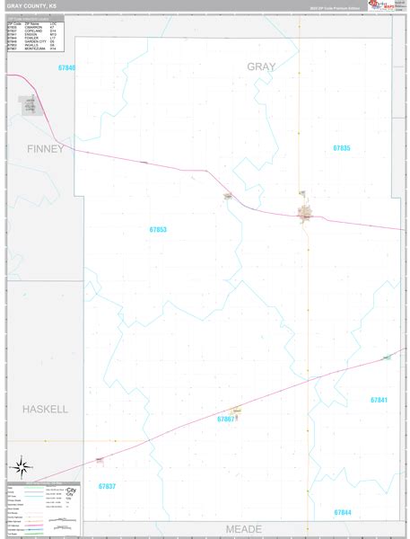 Gray County Ks Wall Map Premium Style By Marketmaps Mapsales