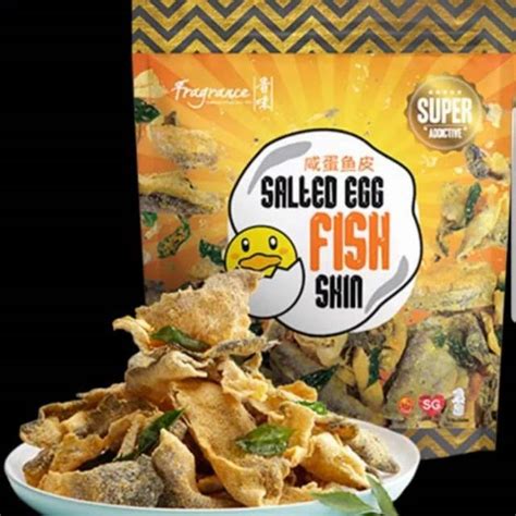 Jual SNACK KERIPIK KULIT IKAN TELUR ASIN FRAGRANCE FISH SKIN SALTED EGG