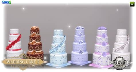 Wedding Cake Set At Jomsims Creations Sims 4 Updates