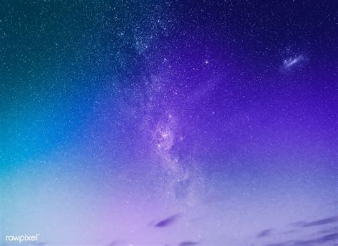 Purple Starry Night Sky Background Premium Image By
