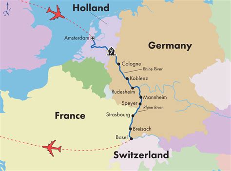 Rhine River Map
