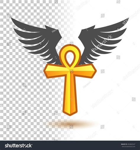 Golden Ankh Wings Isolated On White เวกเตอร์สต็อก ปลอดค่าลิขสิทธิ์ 452865547 Shutterstock