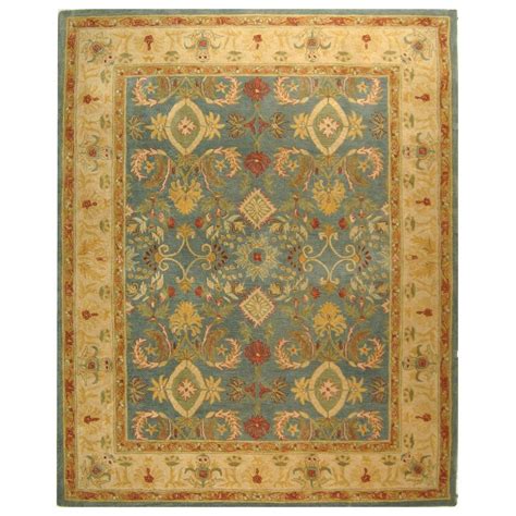 The primary colour is ivory. Safavieh Anatolia Light Blue/Ivory 9 ft. x 12 ft. Area Rug ...