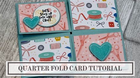 How To Make A Quarter Fold Card Fancy Fold Cards Fun Fold Cards Joy