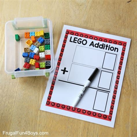 Lego Addition Printable Math Game