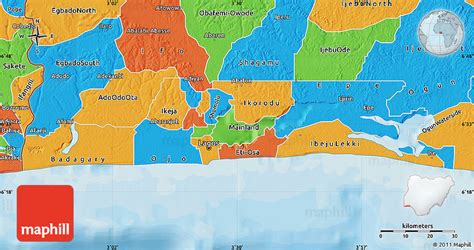 Geographic limits of the map jamie tubers. Political Map of Lagos