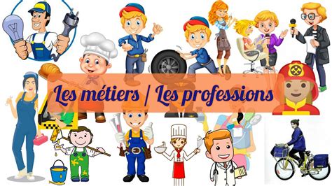 Les Métiers Les Professions En Français المهن باللغة الفرنسية Youtube