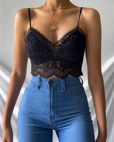 Lace Crop Top Outfit Vlr Eng Br