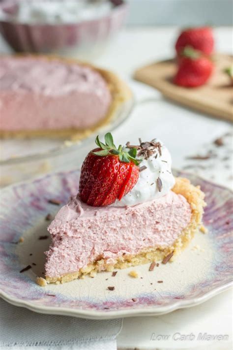 Easy No Bake Strawberry Cream Pie Low Carb Gluten Free Low Carb Maven