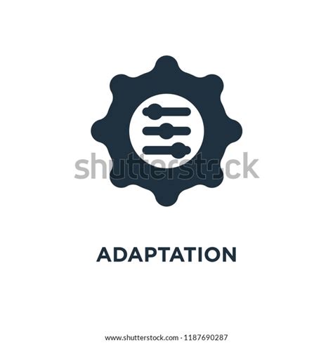 Adaptation Icon Black Filled Vector Illustration Stock Vector Royalty