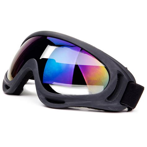 Focussexy Black And Multi Color Snowboarding And Skiing Sport Goggles