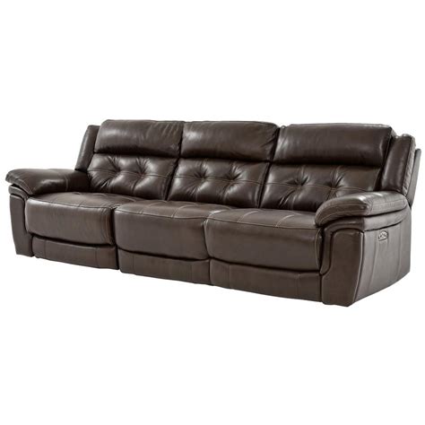 Stallion Brown Oversized Leather Sofa El Dorado Furniture