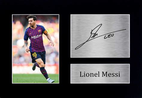 Hwc Trading Lionel Messi T Signed A4 Printed Autograph Barcelona