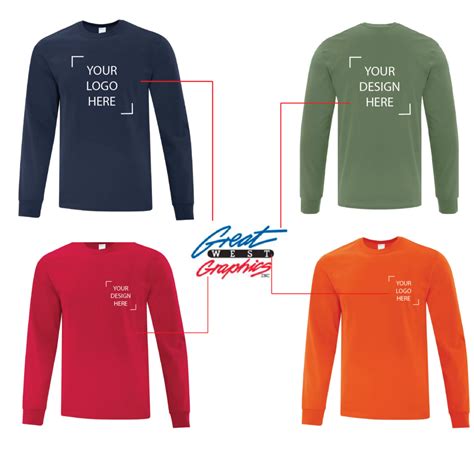Custom Long Sleeve T Shirt Printing Vancouver Great West Graphics