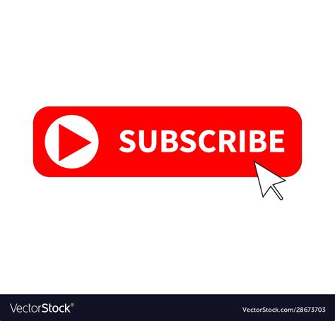 Subscribe Button Icon On White Background Flat Vector Image
