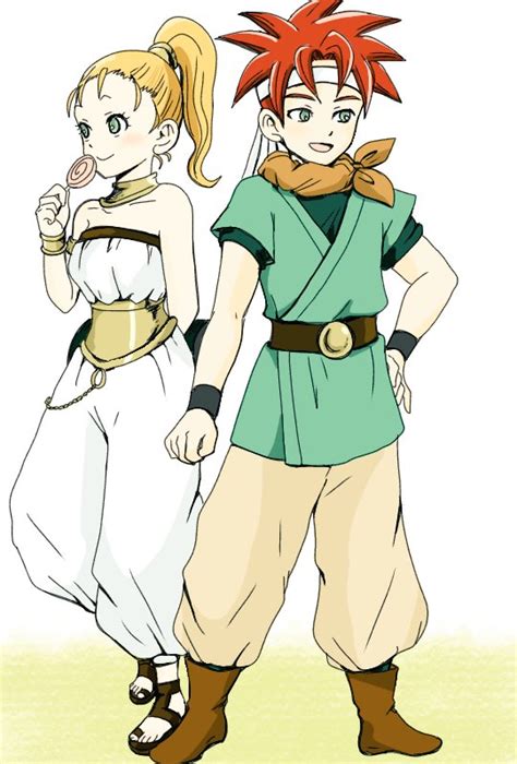 Crono And Marle Chrono Trigger Drawn By Maruno Danbooru