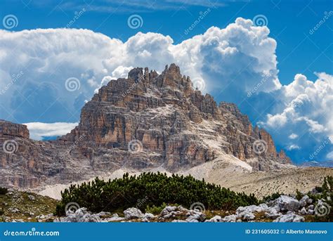 Mountain Peak Of Paternkofel Or Monte Paterno Sesto Dolomites Italian