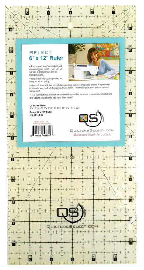 6 X 12 Ruler Quilters Select Non Slip 6 X 12 Ruler For Quilters