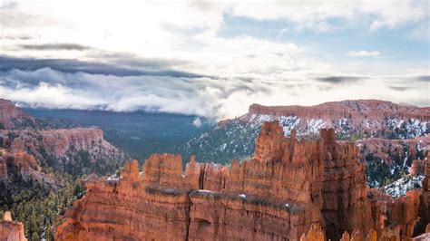 Timelapse Snowy Sunrise At Bryce Canyon National Park Stock Video